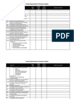 Sample Implementation Plan