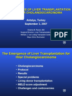 The Emergence of Liver Transplantation For Hilar Cholangiocarcinoma