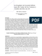 Paralelismos de Género en La Poesía Hebrea Bíblica - La Mujer Del Cantar de Los Cantares y El Hombre Del Libro de Job