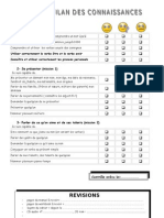 Bilan Des Connaissances Revisions 1