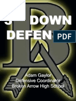 3 Down Defense: Adam Gaylor Defensive Coordinator Broken Arrow High School