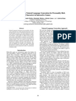 Emotionally Driven Natural Language Generation For Personality Rich Characters in Interactive Games