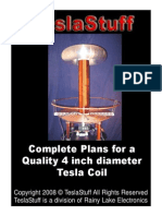 5555 FT141121 Teslastuff 4 Inch Tesla Coil Plans Vs 1.3s