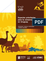 Especies Prioritarias para La Conservacion en Uruguay