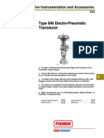 Type 846 Electro-Pneumatic Transducer: Valve Instrumentation and Accessories