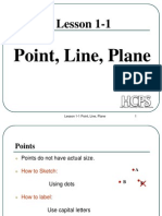 Lesson 1-1: Point, Line, Plane