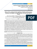 Effect of Fly Ash Based Soil Conditioner (Biosil) and Recommen Ded Dose of Fertilizer On Soil Properties, Growth and Yield of Wheat