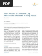 Work Analysis of Compliant Leg Mechanisms For Bipedal Walking Robots