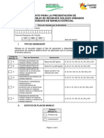 Formato de Plan de Manejo de Residuos Del Estado de Guerrero 2011