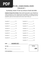 Chemistry 120a f2011 Ps1 Key