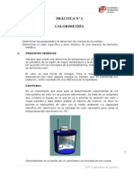 Práctica 05 - Calorimetría 2014