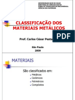 Classificação Dos Materiais Metalicos