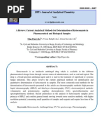 Current Analytical Methods For Determination of Ketoconazole