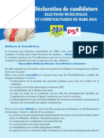 Declaration Candidature