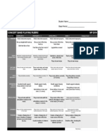 Concert Band Playing Rubric