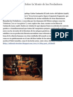 Editorial Streicher: Carlos Castaneda - Sobre La Mente de Los Predadores PDF