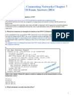 Connecting Networks Chapter 7 v5.0 Exam Answers 2014