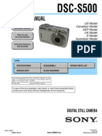 Sony DSC-S500 Service Manual Level 2 Ver 1.3 2007.08 (9-852-124-14)