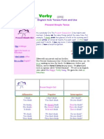 English Verb Tenses Form and Use: Present Simple Tense