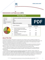 Educational Leadership: Administration and Supervision: Test at A Glance