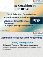 SSC CGL Reasoning Sitting Arrangements