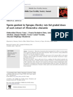 Sperm Quotient in Sprague-Dawley Rats Fed Graded Doses of Seed Extract of Momordica Charantia