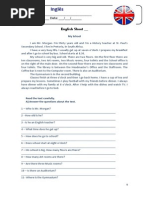 Inglês: English Sheet