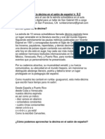 Rima y Cadencia: La Décima Espinela en El Aula de Secundaria