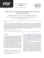 High Surface Area Activated Carbon Prepared From Cassava Peel by Chemical Activation