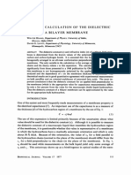 Calculation Constant: Theoretical of The Dielectric of A Bilayer Membrane