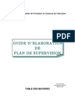 Guide Pour Plan de Supervision