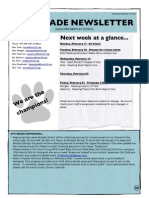 6th Grade Newsletter February 13 2014