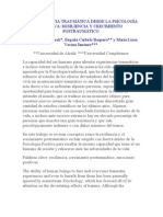 Resiliencia y Experiencia Post Traumatica Desde La Psicologia Positiva