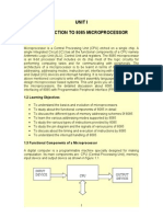 Unit I Introduction To 8085 Microprocessor