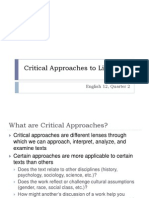 Critical Approaches To Literature