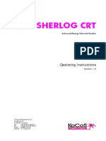 Sherlog CRT: Operating Instructions