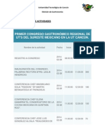 Programa Congreso Gastronómico