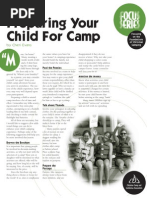 Preparing Your Child For Camp: by Cheri Evans