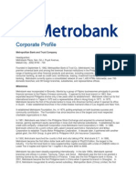 Corporate Profile: Metropolitan Bank and Trust Company