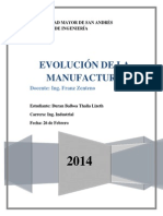 Evolución de La Manufactura