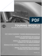 Harley Davidson Touring Models 2007 International Owners Manual