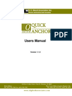 Quick Anchor: Users Manual