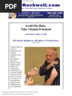 Avoid Flu Shots, Take Vitamin D Instead by Donald W. Miller, JR., MD