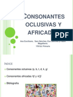 Consonantes Oclusivas y Africadas