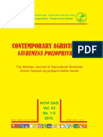 ContemporaryAgriculture, Vol. 62, No. 1-2, 2013.