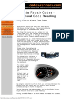 Auto Repair Codes - Manual Code Reading: Using A Jumper Wire To Flash Codes