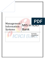 Mis in ICICI Bank