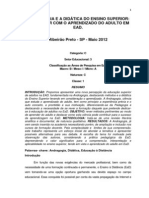 Andragogia e Didática Do Ensino Superior