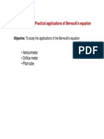 Practical Applications of Bernoulli's Equation