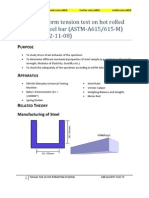 Tension Test On Hot Rolled Plain Steel Bar (ASTM-A615/615-M)